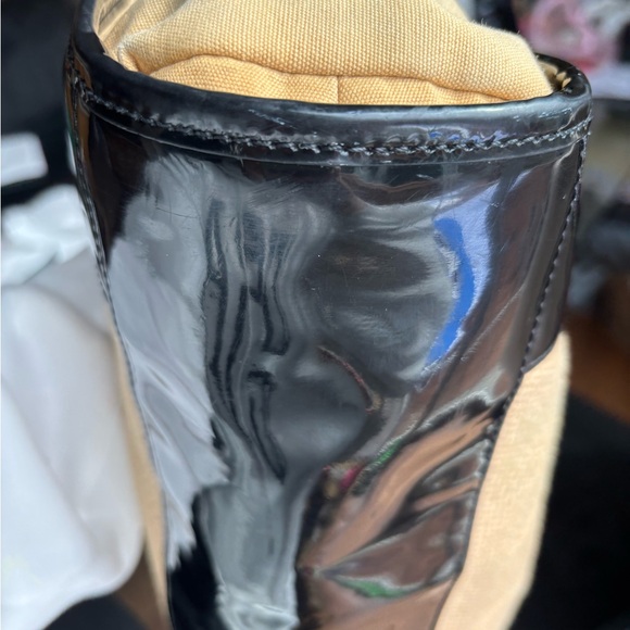 Tory Burch Ella Straw Rafia & Black Patent Trim Tote in VGUC - Picture 5 of 16